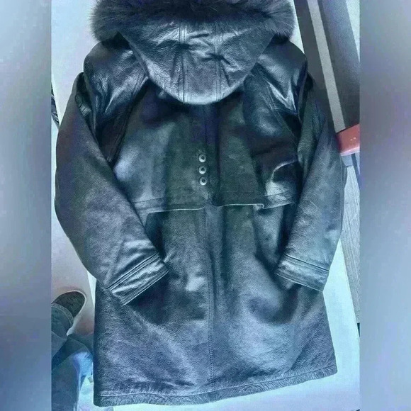 Vintage Elim Trading Co. ACTPA Italy Mode Leather And Satin Jacket - Picture 5 of 13